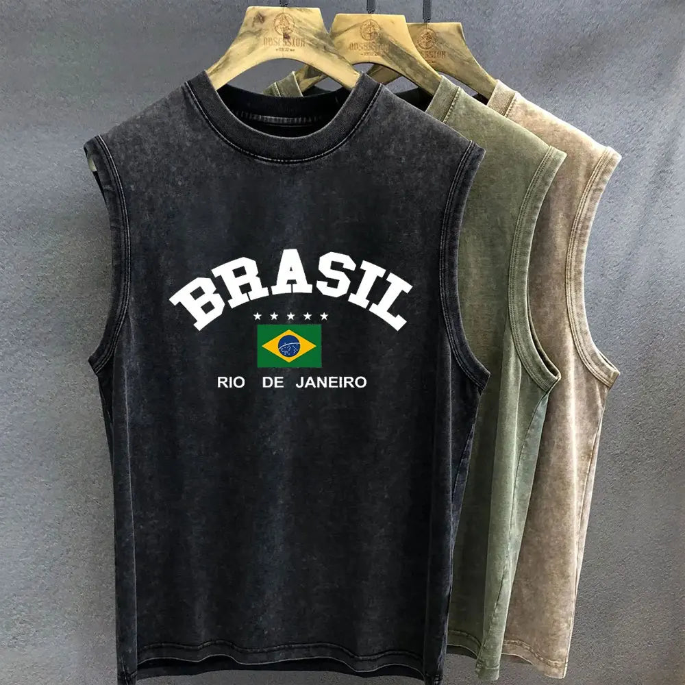 Brazil Vintage Wash Tank