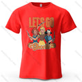 Let's Go Ghouls Printed Men's T-Shirt 100% Cotton Oversized Cool Halloween Graphic Tees for Women Tops Tees Streetwear