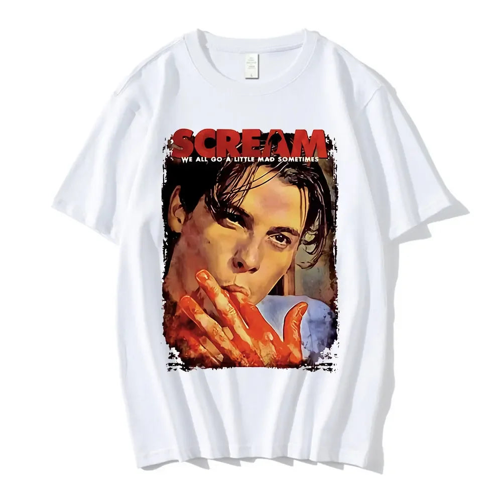 Halloween Movie Shirt We Little Mad Billy T Shirts Tops Womens T Shirt Scream Horror Movie Shirt Billy Aesthetic Clothes