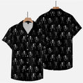 Halloween Graphic Hawaiian Shirt For Men Skull 3D Printed Aloha Shirts Summer Casual Fashion Short Sleeve Lapel Top Loose Blouse