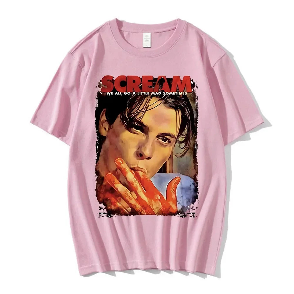 Halloween Movie Shirt We Little Mad Billy T Shirts Tops Womens T Shirt Scream Horror Movie Shirt Billy Aesthetic Clothes