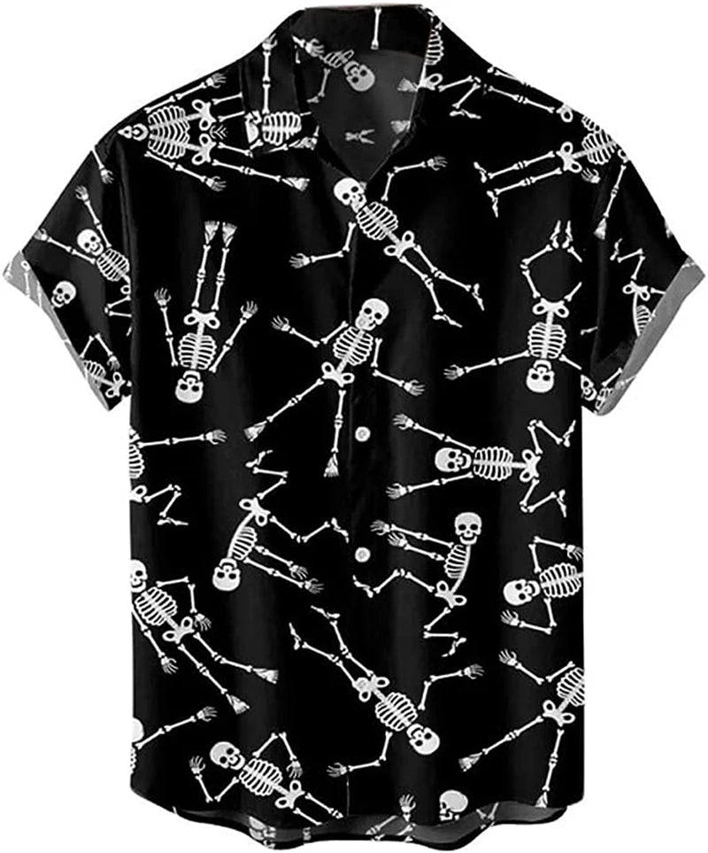 Pumpkin Skull Hawaiian Shirt