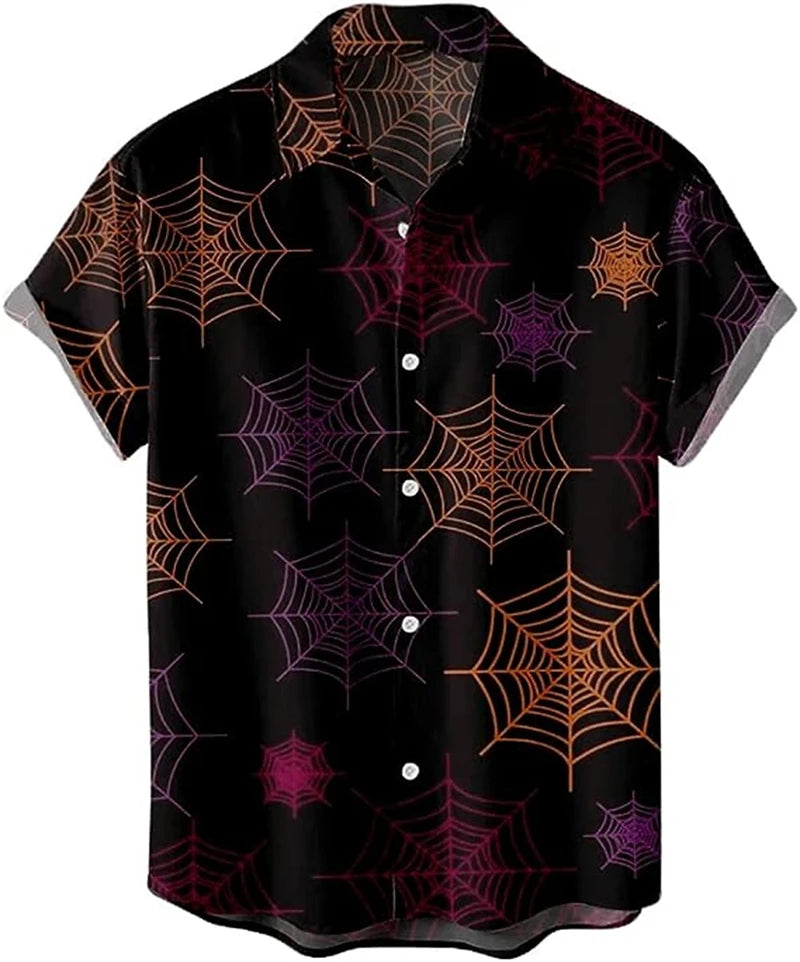 Pumpkin Skull Hawaiian Shirt
