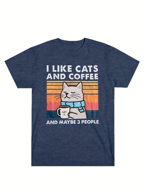 Cats, Coffee & Maybe 3 People Tee